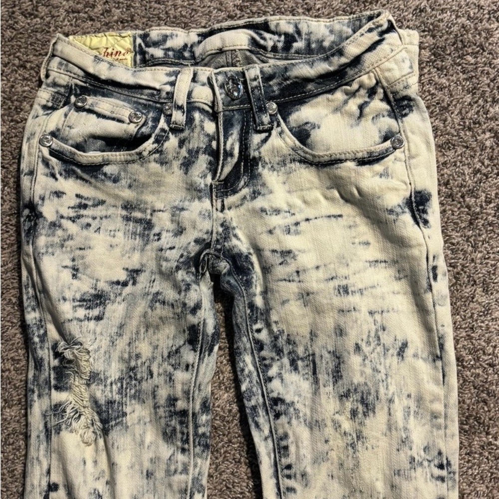 Machine Acid-Wash Jeans - Picture 2 of 2